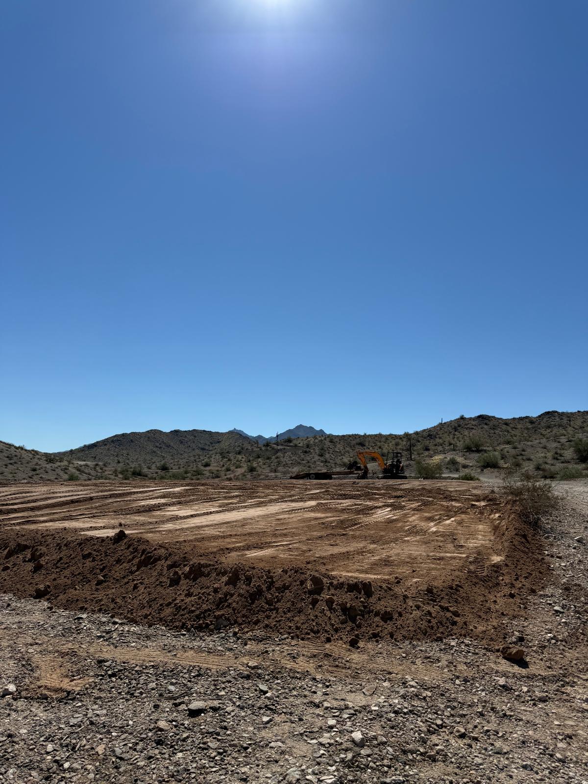 Plataforma de construcción nivelada y lista para cimentación de la Residencia Mediterráneo 5319 sq ft