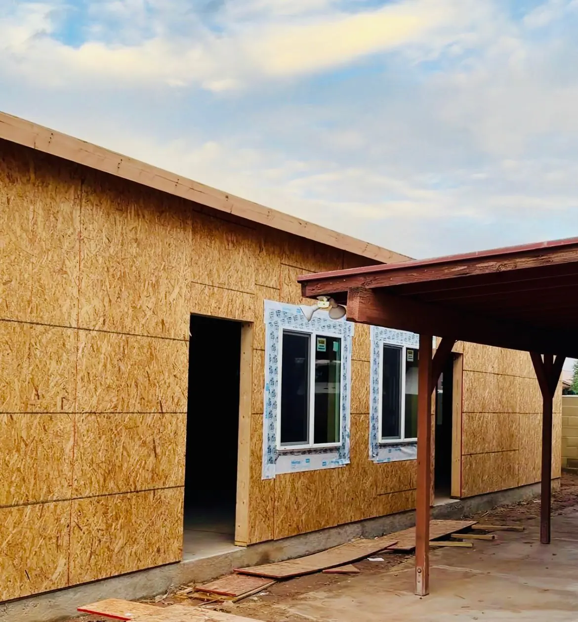 Forrado exterior con OSB completo